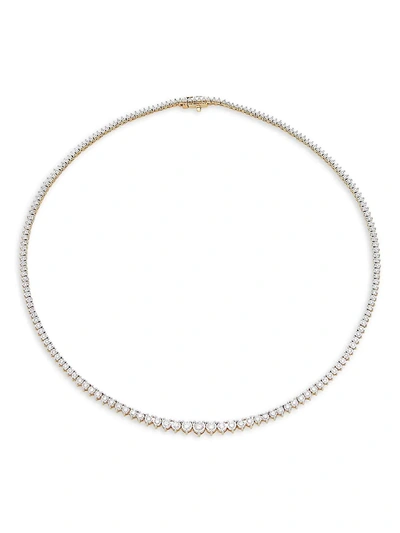 Shop Effy Women's 14k Two Tone Gold & Diamond Tennis Necklace