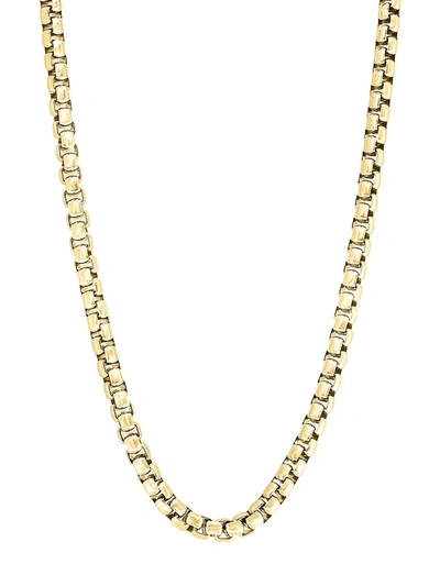 Shop Effy Men's 14k Goldplated Sterling Silver Round Box Chain Necklace