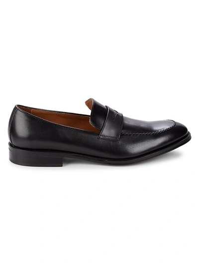 Shop Bruno Magli Men's Arezzo Leather Loafers In Black