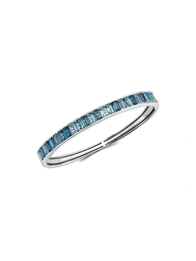 Effy Women's Sterling Silver, London Blue & Blue Topaz Bangle Bracelet In Silver