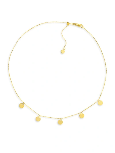 Shop Saks Fifth Avenue Women's 14k Yellow Gold Mini Five Disc Choker Necklace