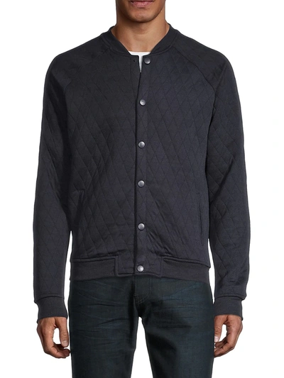Shop Sovereign Code Men's Princeton Quilted Fleece Jacket In Navy