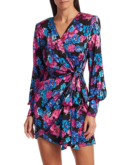 Shop Andamane Women's Carly Side-bow Floral Wrap Dress In Floral Multi