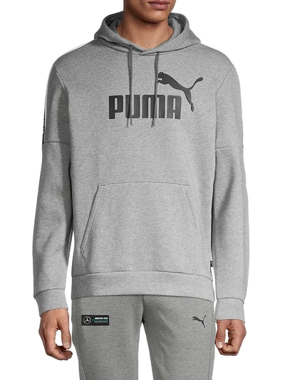 Shop Puma Men's Amplified Hoodie In Grey