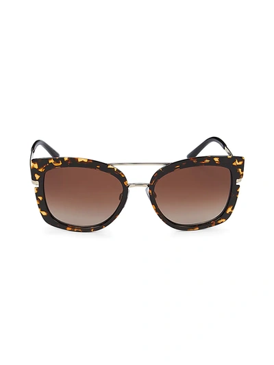 Shop Giorgio Armani Women's 54mm Cat Eye Sunglasses In Gold Brown