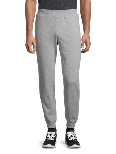 Shop Versace Men's Activewear Cotton Jogger Pants In Light Grey