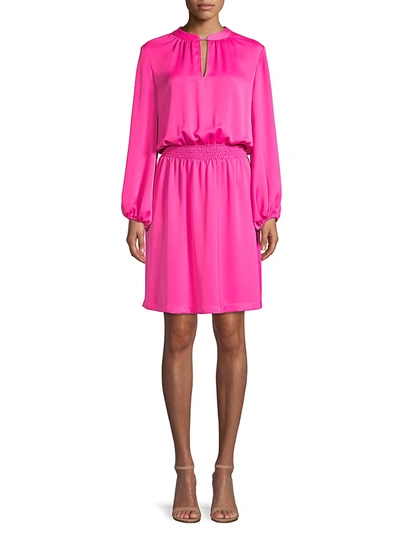 Shop Trina Turk Women's Jet Set Jungle Kaneshon Keyhole Tunic Dress In Trina Pink