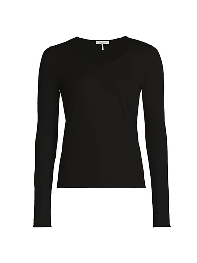 Shop Rag & Bone Women's The Gaia Long Sleeve T-shirt In Black