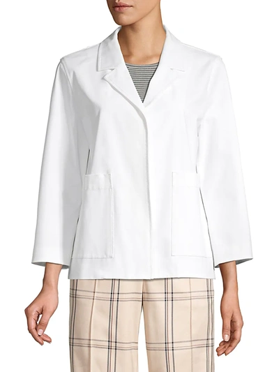 Shop Lafayette 148 Women's Layken Notch Lapel Jacket In White