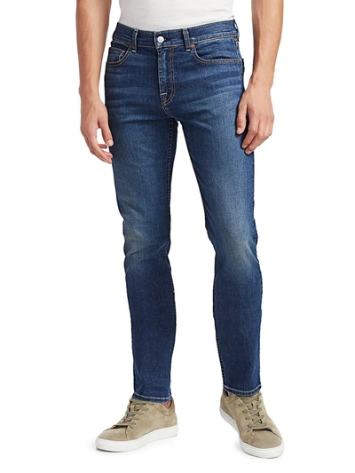 Shop 7 For All Mankind Men's Slimmy Clean Pocket Jeans In Dark