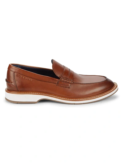 Shop Cole Haan Men's Morris Leather Penny Loafers In British Tan