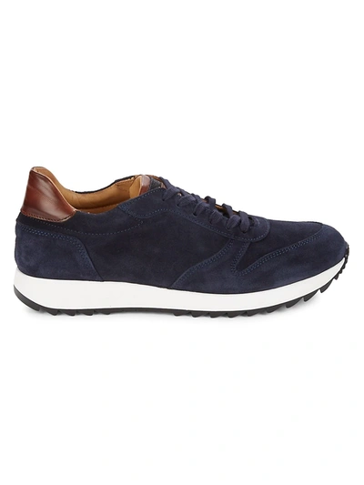 Shop To Boot New York Men's Zander Lace-up Suede Sneakers In Blue