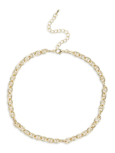 Shop Eye Candy La Women's Luxe 24k Goldplated Chain-link Necklace In Neutral