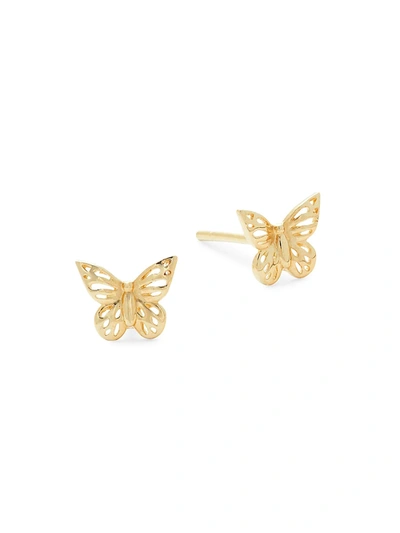 Saks Fifth Avenue Women's 14k Yellow Gold Butterfly Stud Earrings In Yellow Gold