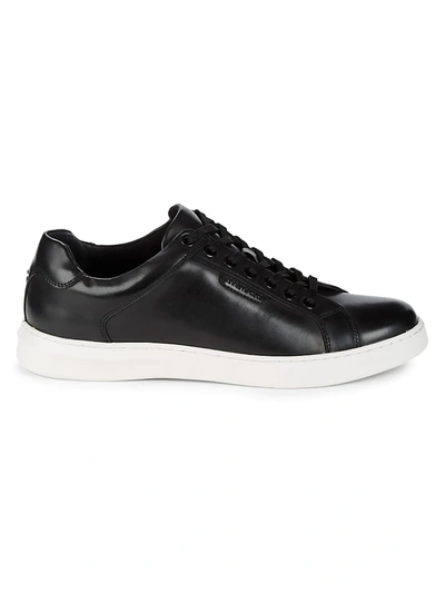 Shop Kenneth Cole New York Men's Laron Faux Leather Sneakers In Black