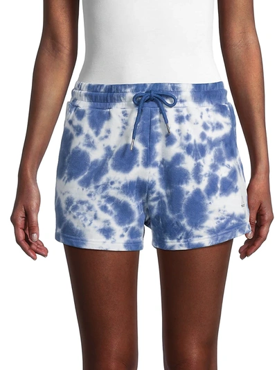 Shop Elevenparis Women's Tie-dyed Cotton Shorts In Blue