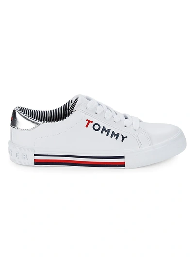 Shop Tommy Hilfiger Women's Kery Logo Sneakers In White