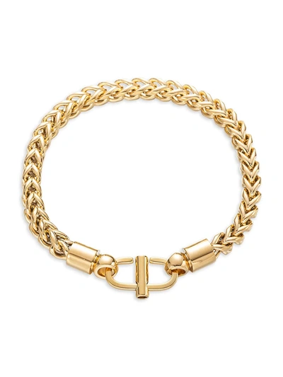 Shop Eye Candy La Women's Luxe 18k Goldplated Titanium Braided Bracelet In Neutral