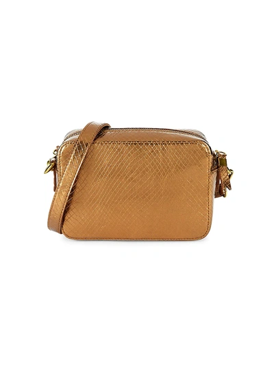 Shop Madewell Women's Transport Snake-embossed Leather Camera Bag In Bronze