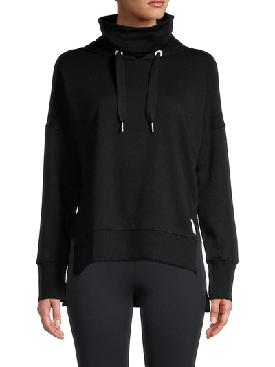 Calvin Klein Performance Coordinating Funnel Neck Hoodie In Black ModeSens
