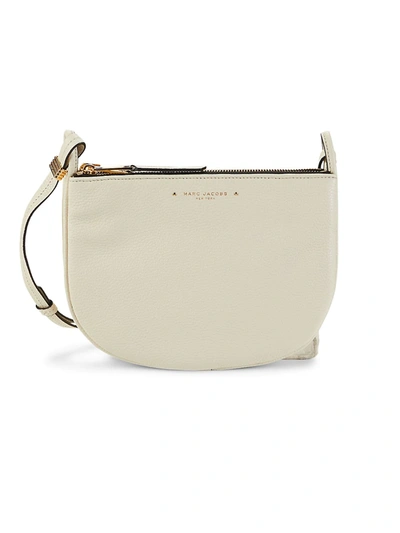 Shop Marc Jacobs Supple Group Leather Crossbody Bag In Cocoon