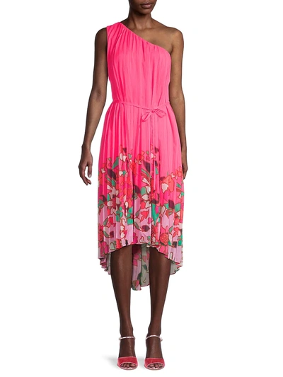 Shop Ted Baker Women's Pinata One-shoulder Dress In Bright Pink