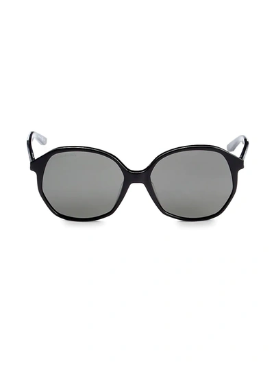 Shop Balenciaga Women's 58mm Core Round Sunglasses In Black