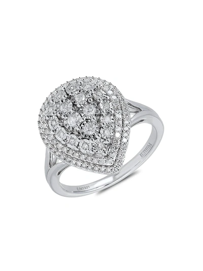 Shop Effy Eny Women's Sterling Silver & Diamond Ring