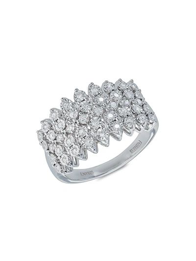 Shop Effy Eny Women's Sterling Silver & Diamond Ring