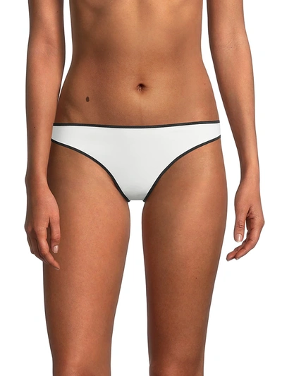 Shop Stella Mccartney Women's Low-rise Bikini Bottom In White