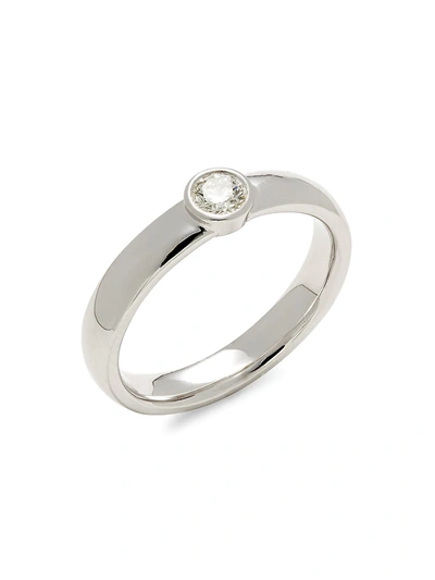 Shop Effy Men's 14k White Gold & Diamond Band Ring