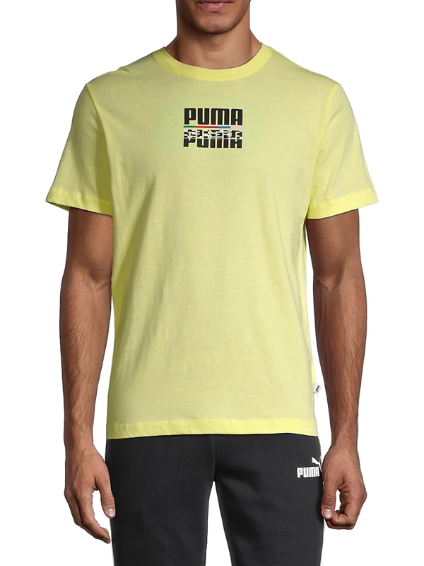 Puma Men's Core International Graphic T-shirt In Yellow | ModeSens