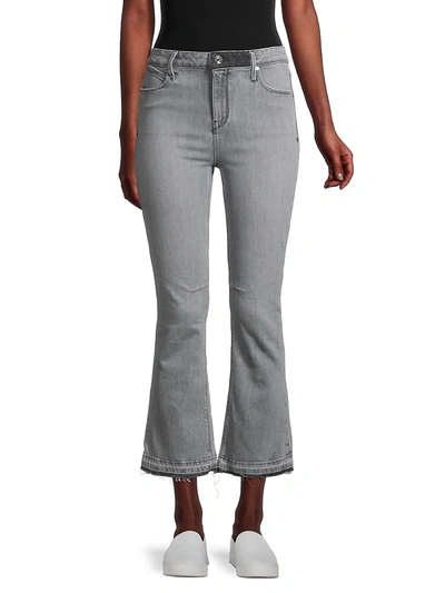 Shop Rta Women's Raw-hem Cropped Bootcut Jeans In Graphite