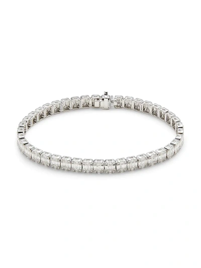 Shop Effy Women's 18k White Gold & 3.69 Tcw Diamond Tennis Bracelet
