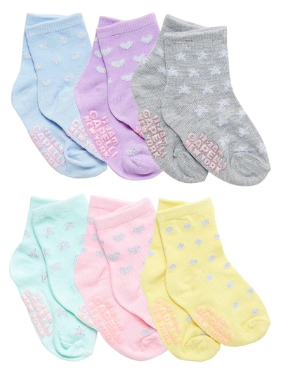 Shop Capelli New York Baby Girl's & Little Girl's 6-pack Stars Socks In Neutral