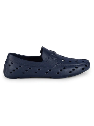 Shop Kenneth Cole New York Men's Dawson Perforated Loafers In Navy