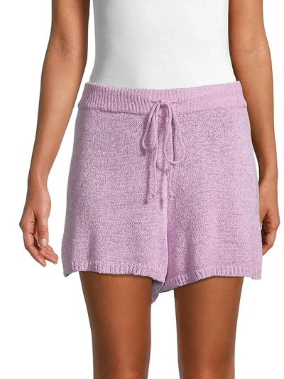Shop Allison New York Women's Textured Knit Shorts In Navy
