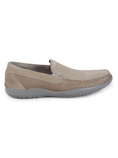 Shop Kenneth Cole New York Men's Motion Suede Loafers In Light Grey