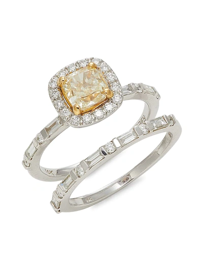 Shop Effy Women's 2-piece 14k Two-tone Gold & Diamond Ring Set In Two Tone Gold