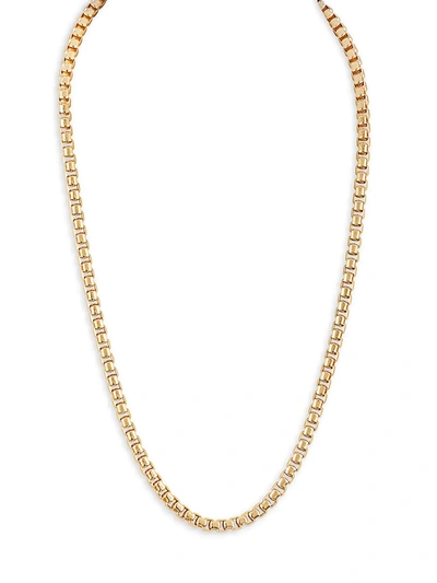 Shop Esquire Men's Jewelry Men's 14k Goldplated Sterling Silver Box Chain Necklace