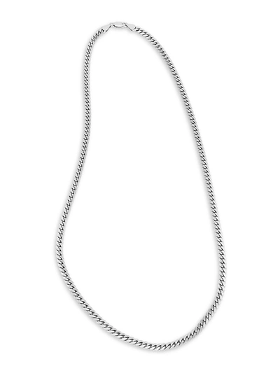Shop Saks Fifth Avenue Made In Italy Men's Sterling Silver Cuban Chain Necklace