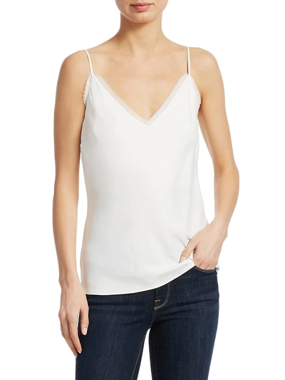 Shop Frame Women's Classic Satin Tank In Off White