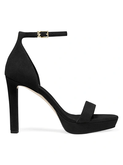 Shop Michael Kors Women's Margot Suede Platform Sandals In Black