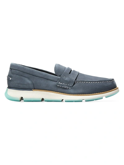 Shop Cole Haan Men's 4.zerogrand Leather Loafers In Navy