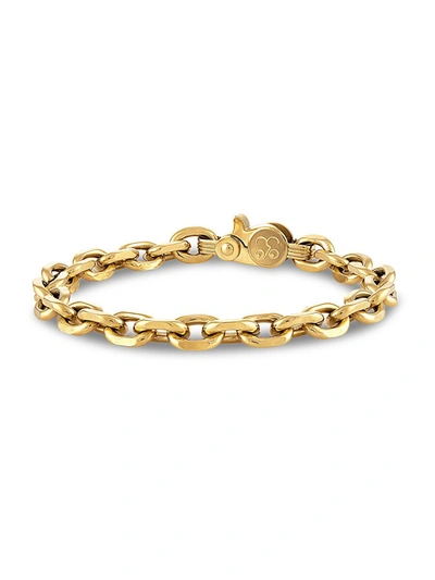 Shop Esquire Men's Jewelry Men's Gold-tone Ion-plated Stainless Steel Chunky Chain-link Bracelet