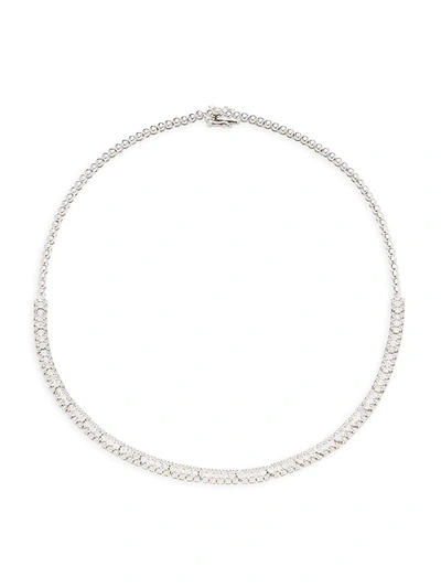 Shop Effy Eny Women's Sterling Silver & 0.94 Tcw Diamond Choker Necklace