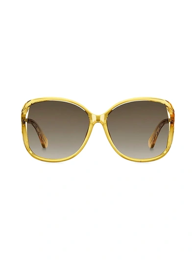 Shop Kate Spade Women's Gloriann 59mm Oval Sunglasses In Black