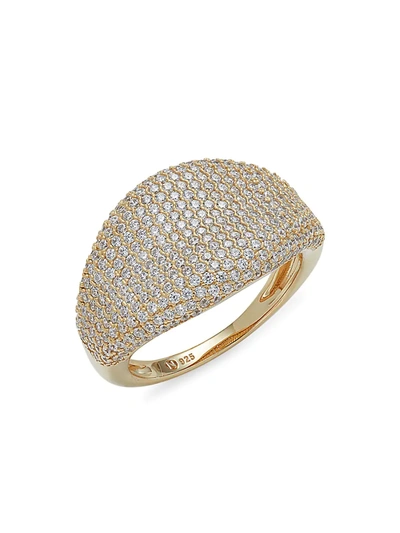 Shop Adriana Orsini Women's 18k Goldplated Sterling Silver & Cubic Zirconia Ring