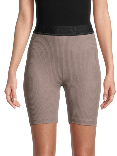 Shop Alala Women's Primary Ribbed Bike Shorts In Taupe