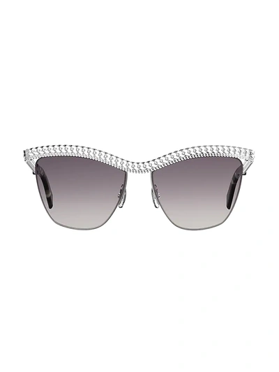 Shop Moschino Women's 57mm Cat Eye Sunglasses In Tan